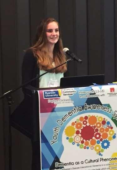 Video Clips Youth Speakers Annamaria Dobrin President, York Mills CI Alzheimer's Club https://ryecast.ryerson.