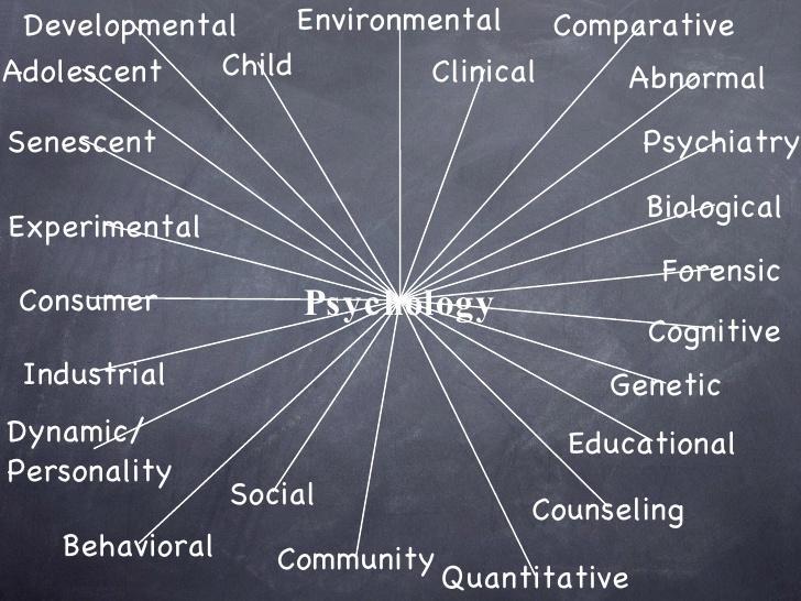 Sub Fields of Psychology content:
