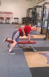 arm extension Transition: Pull the dumbbell up until your elbow