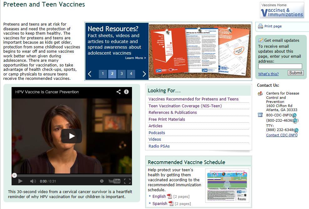 Resources for Patients Vaccines for