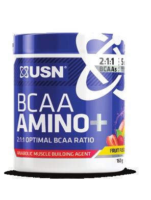 PRODUCTS BCAA AMINO+ Leucine, isoleucine & valine are essential BCAA s (branched chain amino acids) & together provide direct fuel to muscle fibres & have a multi-action effect on: Energy Endurance &