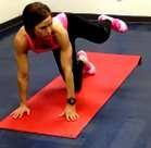Contract glutes and hamstrings at top position and keep core locked for balance. 5.
