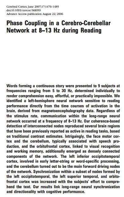 Here, we characterize real-time neural connectivity during reading.