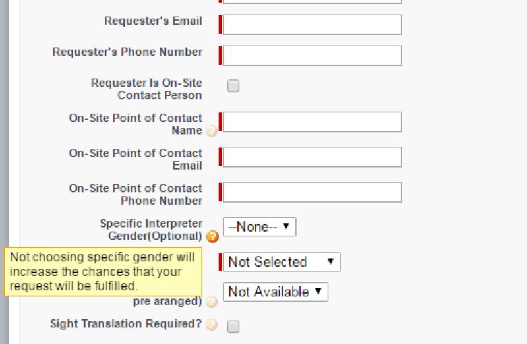 Submitting a request From the dashboard, click on the Victim Bank Interpreter Request tab: On the interpreter request