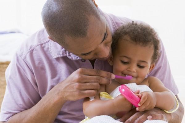 Oral Health Education for Caregivers Brush child s teeth for 2 minutes twice a day beginning with the first tooth and until age 6 (or when the child can brush on their own) Take you child to the