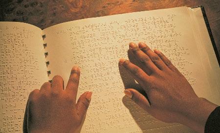 Braille is a system of writing that uses raised dots as symbols for letters. Blind people touch the dots to read the page. Now Helen was eager for a real education.