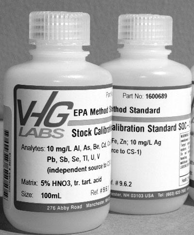 QC 19 QC Standards Quality Control Standard, 19 Element, Available in 50ml, 100ml, 250ml and 500ml volumes.