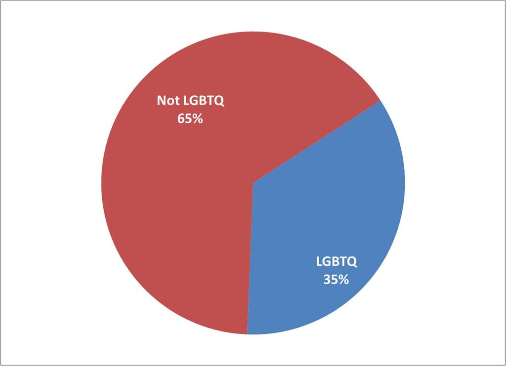 Lesbian, gay, bisexual, transgender and queer (LGBTQ) homeless youth make up a disproportionate number of the overall homeless youth population across the nation and that continues to be the case in