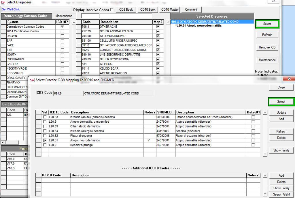 Post using ICD9 to ICD10 Mapping Table A check in the (Map?) field next to your ICD9 indicates that there is at least one mapped entry to ICD10.