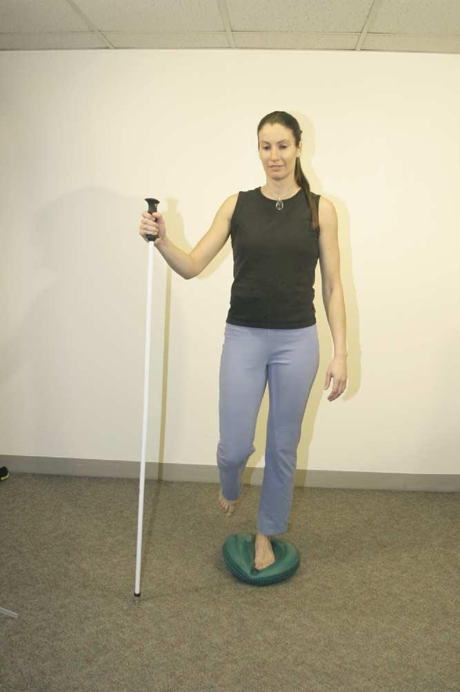 Rehabilitation after hip arthroscopy 283 Figure 8 Double-leg cord rotations. (Color version of figure is available Figure 9 Dyna Disc: single-leg stance.