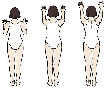 Figure 7. Forward wall crawls 4. When you get to the point where you feel a good stretch, but not pain, do the deep breathing exercise. 5.