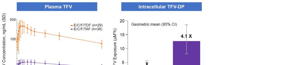Tenofovir Alafenamide vs TDF: Pharmacokinetics