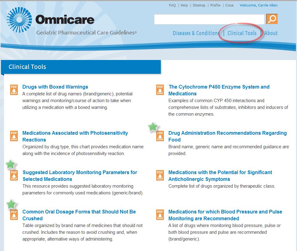 Medication Information and HIV/AIDS Treatment in Older Adults: Omnicare Geriatric Pharmaceutical