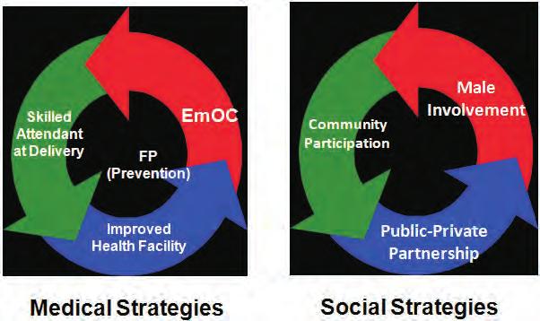 Strength -3: The medical and social strategies critical to reducing maternal mortality and morbidity are also well known (Fig. 5). Fig.