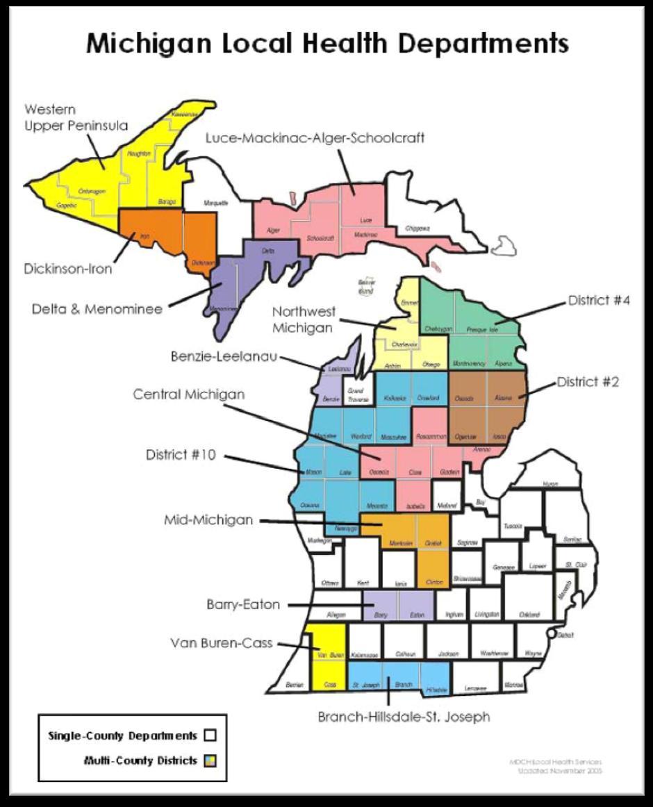Background - Michigan 9.8 million people Wayne county: 1.