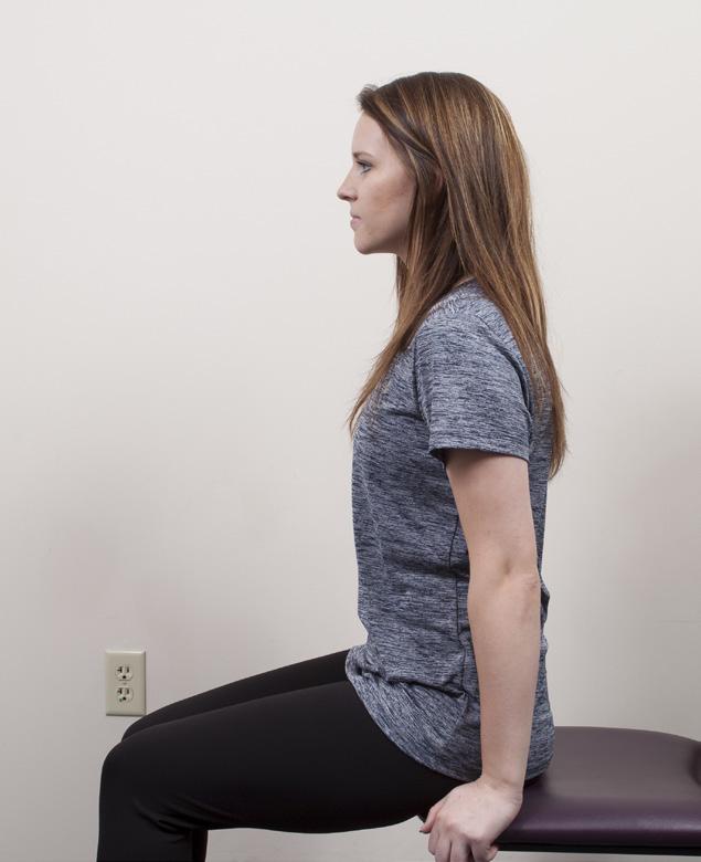 Chair Rise Exercise: This exercise improves balance and strength in the stomach and legs. Sit on the front edge of a sturdy chair keeping your knees and feet hip-width apart.