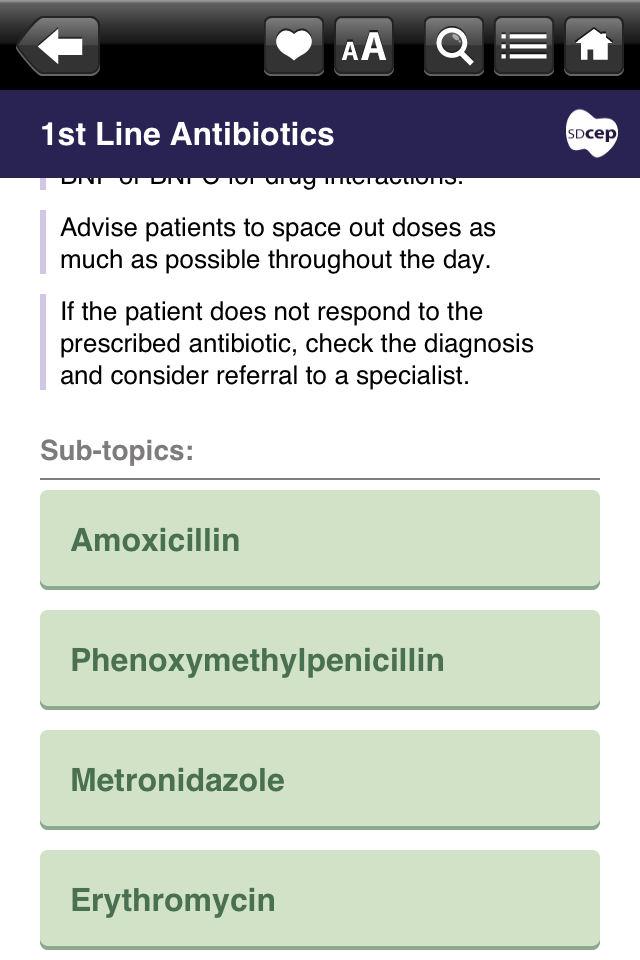 Data From Analytics Programme From this screen, users chose: Amoxicillin 50%