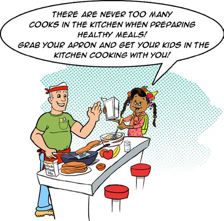 KITCHEN COOKING TIPS: Include kids in meal planning and preparation they ll be more likely to want to eat what they help to plan and prepare Assign tasks appropriate for your child s age no sharp