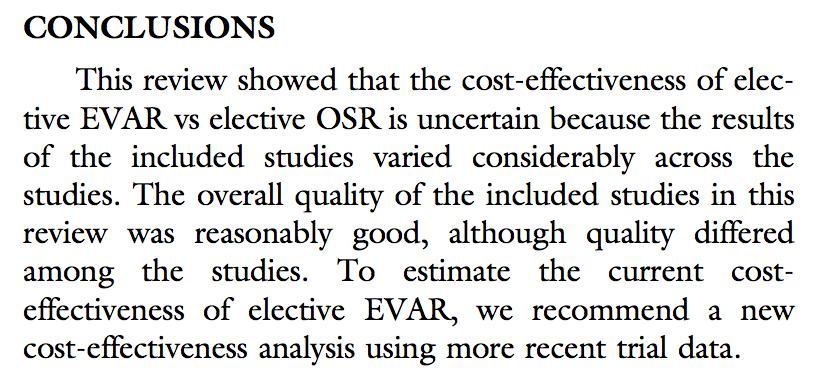 Evidence: just the cost issue