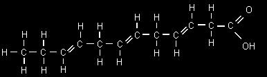 PART 3: DEGREE OF SATURATION: Each of the following structural formulas shows a fatty acid molecule. On the line, identify the fatty acid as saturated, unsaturated, or polyunsaturated. 1.