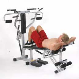 Incline crunch (easiest) abdominals (stomach) Adjustments lower bench into bottom position or raise it into top position Starting position begin the exercise
