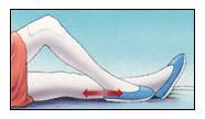 Knee Straightening Exercises - Place a small rolled towel just above your heel so that it is not touching the bed. Tighten your thigh.