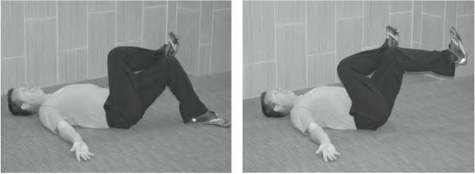7 Hip Lift: Helps Reduce Hip Pain, Relaxes ENTIRE Body Hold for one minute on each side of your body. Lie on your back with your feet on the floor.