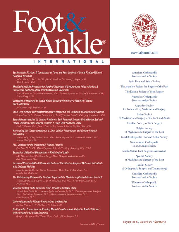 ACI results in Ankle Functional Outcome of Matrix Associated Autologous