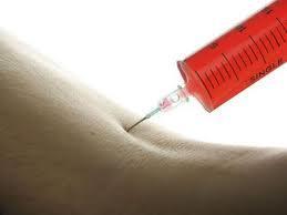 The injection site Drugs can be injected into the body in many ways.