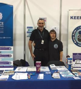 The team and Police Officers attended the Independent Living event in the