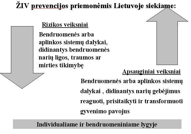 kabinetas, švietimo skyrius; Apibendrinantys ŢIV prevencijos Lietuvoje siekiai pateikti 19