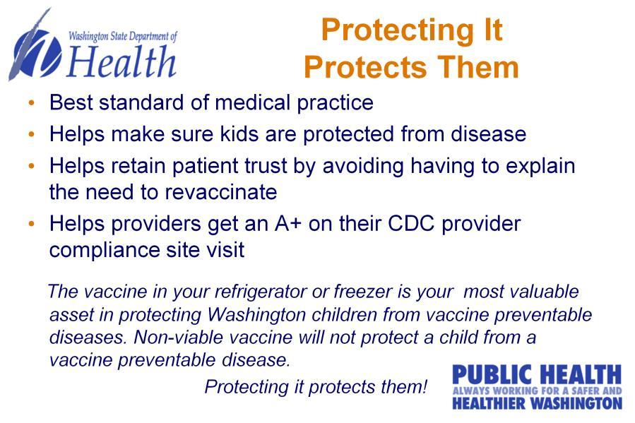 Remember it s not just a requirement! It s a way to make sure kids are protected from serious diseases and death when the provider vaccinates them.