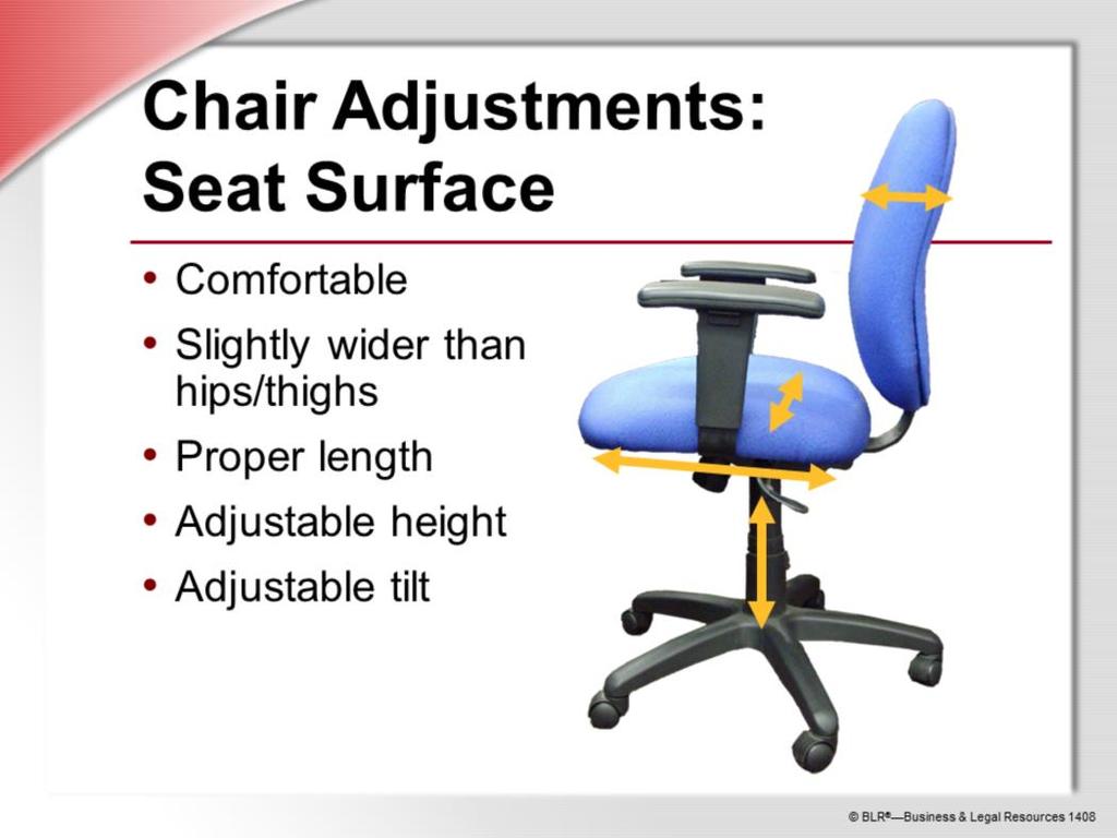 A comfortable, ergonomically designed chair is critical when working at a computer workstation for extended periods every day.