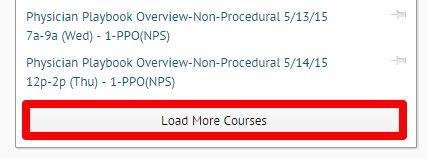 4) Select the desired course by clicking the