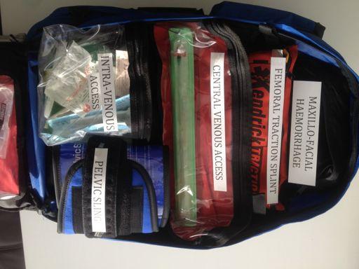 2.3 The circulation and haemorrhage section The middle section of the standard response bag opens up fully to expose all catastrophic