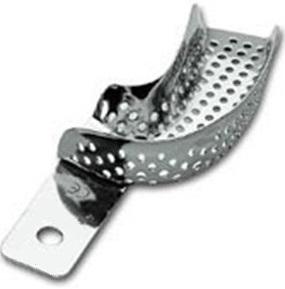 Perforated S/S Lower Impression Tray W/O Retention Rim