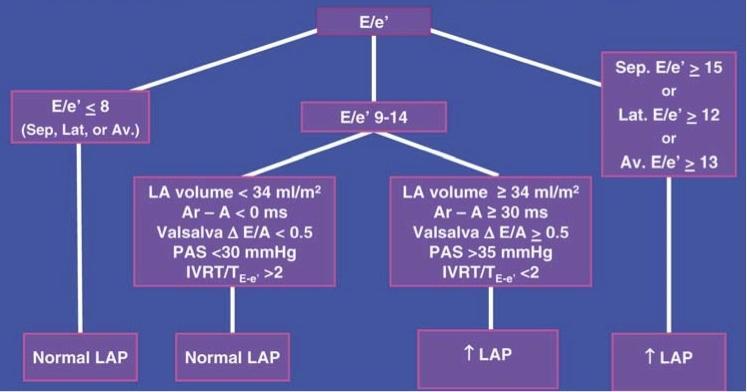 Estimation of filling pressures in patients with