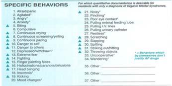 underlying causes for patient behavior o ain o ver-sedation o epression