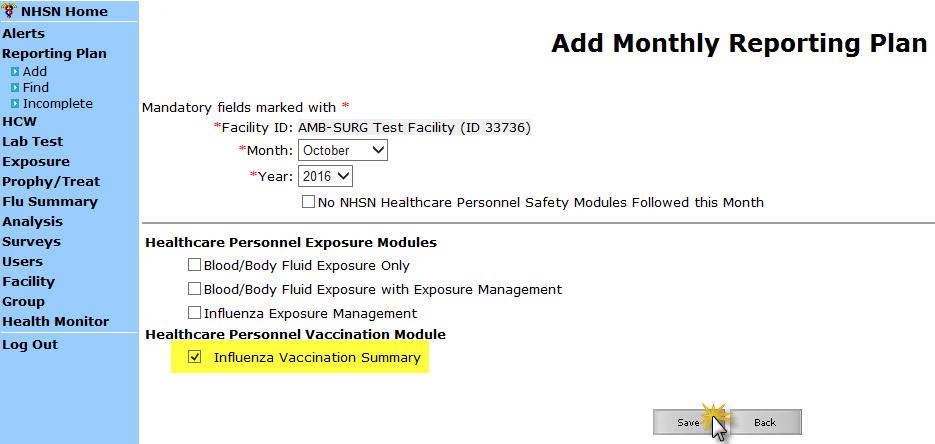 Monthly Plan View for ASCs Click Reporting Plan then Add Select correct month and year from