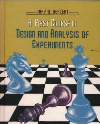 Book We mostly follow the book A first course in Design and Analysis of Experiments by Gary Oehlert. Book is out of print (although mostly good) but PDF can be downloaded for free at http://users.