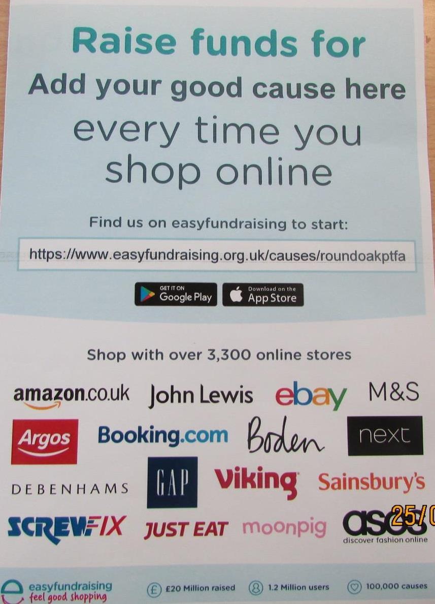 Join easyfundraising and you can collect free donations for us every time you buy something online. It won t cost you a penny extra so please help us to raise funds.