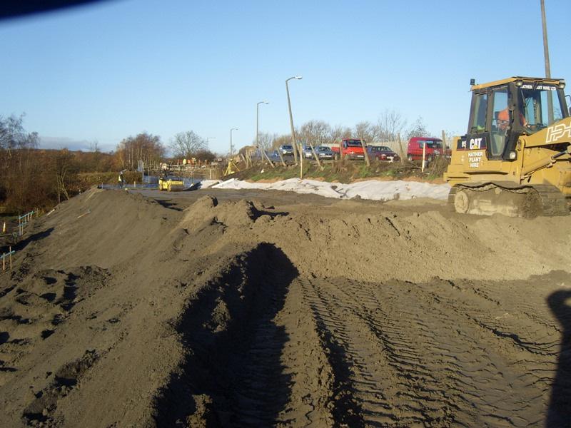 construction to the west of the existing field access track
