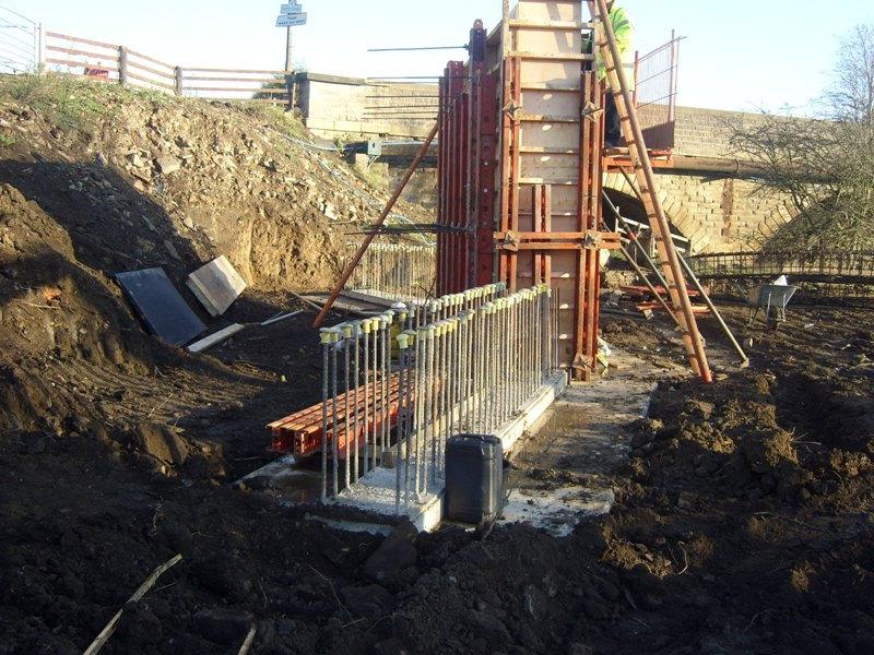 Photograph 5 Abutment construction works being carried out