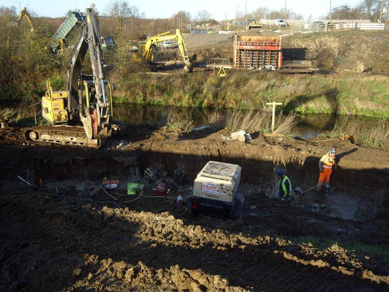 works being carried out to the east of River Rother