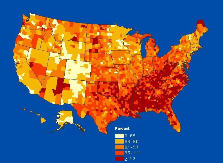 County Level Estimates of Diagnosed Diabetes.