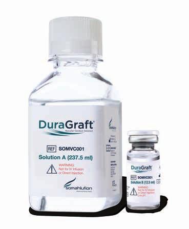 DuraGraft is a clinically tested and approved treatment for preserving vascular grafts. ph Balanced - Heparinized saline and autologous blood are not ph balanced.