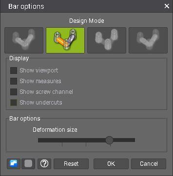 Deformation Size Using the Deformation size slider you can change the area of influence when altering the geometry. This affects the 2D Designer and the splines in the 3D Design.
