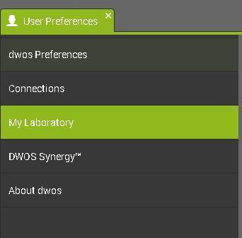 1.5 User Preferences User Preferences are now part of the main horizontal toolbar and can be accessed by pressing the User Preferences Icon Your Lab