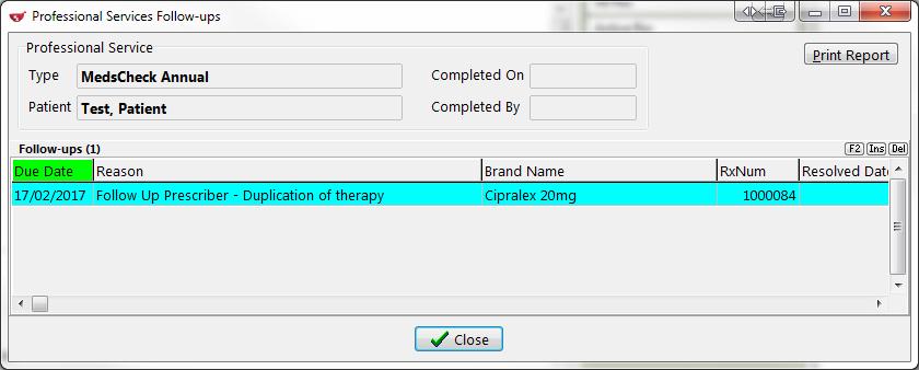 NOTE: The Select Doctors for Letter option is only visible when Prompt to print letter is enabled in the Store Level Configuration Parameters > Rx > 7 -