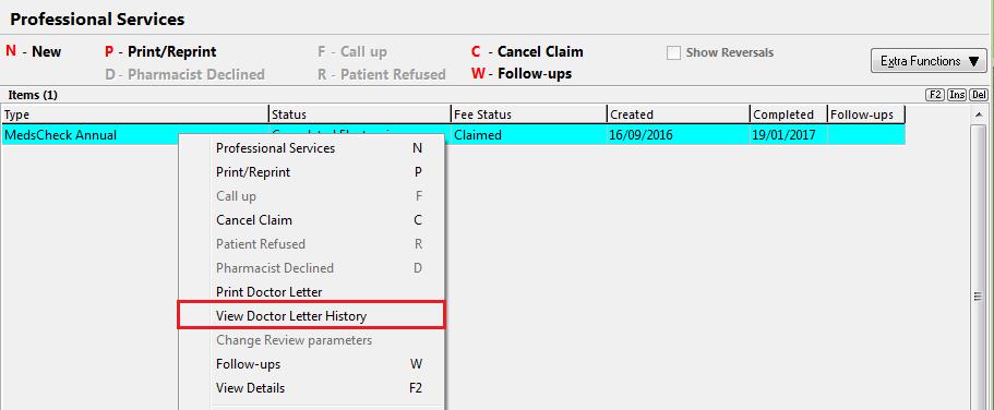 5. To add a doctor to the list, click Ins and perform a doctor search. The doctor will be added to the Send Letter to Doctors selection screen.